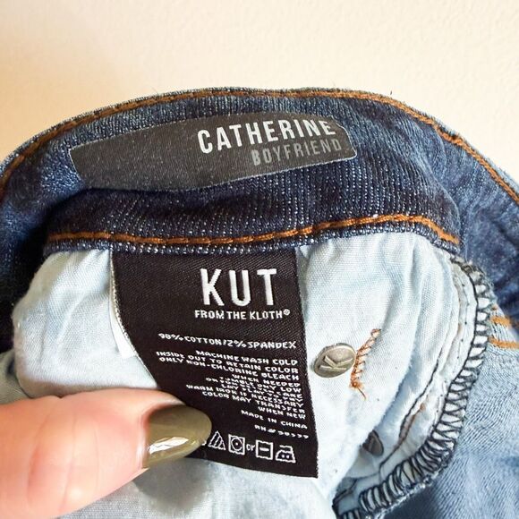 Kut From the Kloth Catherine Boyfriend Mid Rise Jeans Size 10 - Picture 7 of 7